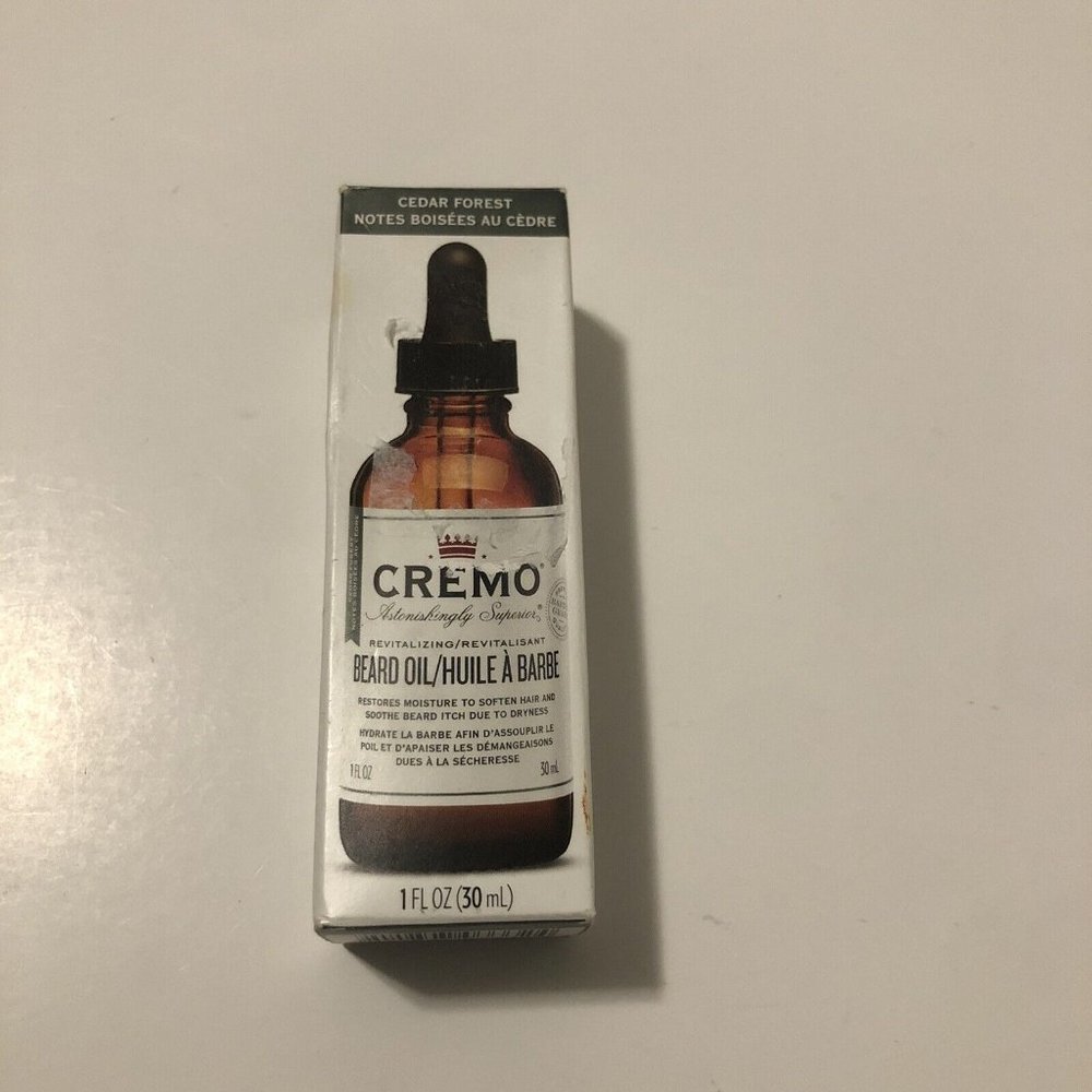 Cremo Revitalizing Cedar Forest Notes Beard Oil Relieves Itchiness & Dryness